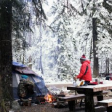 Verlot Campground, winter
